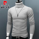 Pierre Cardin verdickte warme Herbst- und Winter-Herren-Pullover-Rollkragenpullover-Pullover mit langer Ärmlichkeit, schlankes Basishemd Pullover Innere Wear Black Herren Kleidung weiß M 120jin [Jin ist 0,5 kg]