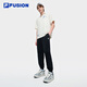 Fila Fusion Fila Fashion Brand Knited Pants 2025 Summer New Fashion New Fashion Flowing Pantalones casuales [Hombres] Negro - Bk L