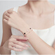 Quamer Doppelschicht vier Blatt Clover S925 Silberarmband Frauen einfaches leichtes Luxus-Nischen-Design-Armband Stapelte Schwarzes Achat vier Blattklee Armband + Armband (Originalgeschenk