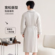 All spring and autumn pure cotton pajamas men's full cotton nightgown men's high-end robe loose large size hotel bathrobe home clothes