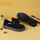 Buyzhai-Stoffschuhe Herrenfächer Anti-Odor, bequeme lässige Schuhe, Papas Schuhe atmungsaktiv und leichte Füße TH-825A01 Black 39