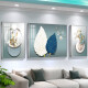 Moderna sala de estar simple Sofá Background Decoración de la pared Pintura de luz nórdica TV Luxury TV Pintura abstracta Mural TXMG12004 Middle 80*60cm/Right 40*60cm adecuado para 2.