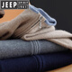 JEEP SPIRIT秋冬新款纯山羊绒衫男士开衫半高领拉链羊毛外套商务针织毛衣品牌 藏蓝色 2XL【150-170】