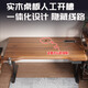 Huixun Jingdong's own brand solid wood electric lifting table computer table desktop liftable workbench gaming table desk formal single motor 3cm solid wood walnut color 120*60 (hidden double-sided power strip)
