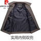 
Pierre cardin spring and autumn jacket middle-aged men's jacket casual men's thin jacket middle-aged and elderly jacket daddy coat flip collar zipper blue black 3XL 185 [recommended 15868Jin [Jin equals 0.5 kg]]