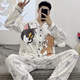 韦戒睡衣男生少年感男2025年春秋季新款长袖动漫男士大码青少年可外穿 【9923】 L 3L 【建议165-195斤】