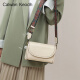 CALWAN KEODH official website bag women's bag new crossbody bag genuine leather pillow bag birthday gift for girlfriend wife [white] fashionable, versatile, simple, practical and heart-wrenching girl girlfriend