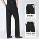 Woodpecker cotton, middle-aged and elderly pure cotton casual pants for men in summer thin middle-aged men in loose straight high waist thin 801 khaki 32