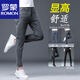 
ROMON new nine-point pants denim casual pants for men's spring and autumn new slim small feet elastic and versatile slim small straight pants 6621 blue [nine-point pants] 29 [waist circumference is about 2 feet 2]