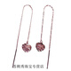 KERLA Russian ladies purple gold fashionable sweet brushed love ear wires plated with 18Ik color gold roses as birthday gifts love ear wires (pair of rose gold)