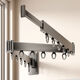 Verdickte unsichtbare Klappkleidung Rack Balkon Haushaltswand montiert Innenkleidung ohne Lochbohrung und Quilt Trocknungsartefakt [Dark Night Glass*] Vierabschnitte Typ-teleskopische Stange-1-Nummer-12138* Kleidung Rack [kostenlose Dual-Installation und Matching