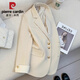 Pierre Cardin 2025 Spring New Design Mint Green Suit Jacket Women's Korean Style Casual Small Suit 2024 Beige 2025 Regular L Recommendation 110-125 Jin Jin equals 0.5 kg