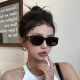 
Lekali sunglasses men and women sunglasses driving internet celebrity taking photos fishing square frame curved new cat eyes showing small retro curved sunglasses [white] + cross button box
