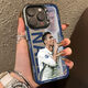Xinni ist für C-Ronaldo-Mobilfunk-Hülle Geste Apple 16Pro/14/13/12/11/15PROMAX/Anti-Fall 7P/XS Mobiltelefon Hülle Farbe Silber Lazy Black-Cy673c Ronaldo Mobiltelefon Geste Apple 14Promax