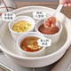 Jingdezhen (jdz) ceramic stew pot, water-proof stew pot, steamed vegetable, egg custard soup pot, stew pot with lid, special steamed egg bowl, small crock pot for soup, thickened stew pot, medium + large size, free 1 soup spoon