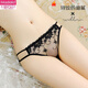 Modal women's underwear lace sex confusing women's summer thin style low waist sexy tempting hot 2025 new style fashion 922 blue 239 black 234 purple 983 watermelon red M