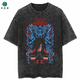 
Eudidi Harajuku Street Clothing Wash Naruto Anime T-shirt Naruto Cotton Men Summer Short Sleeve Retro Aged T B1421 Wash Black S