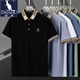 Känguru (Daishu) Sommer-Dünn-Männer-Polo-Hemd Kurzärärmelte T-Shirt Ice Seide Perlenboden Baumwoll-Revers Halbärmelte T-Shirt Top Clothes Dad Q683 Dunkelblau 3xl empfohlen 160-175 Jin [Jin gleich 0,5 kg]