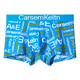 CK/LJRLTHO underwear men's boxer pants pure cotton youth summer sports breathable personality trend printed boxer shorts official website D833 [black + red + light blue + gray] silver jar gift box M