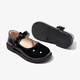 Ershanji 2025 new spring and summer girls performance shoes little girl performance host princess shoes children's leather shoes women's soft sole shoes dress performance shoes black size 32 inner length 19.5cm