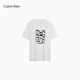 Calvin KleinJeans25 Spring and Summer Men's Casual Commuter ck Letter Print Pure Cotton Knitted Short Sleeve T-Shirt 4RB832G YAA-Moonlight White M