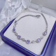 Shilian's favorite crystal natural tanzanite bracelet electro-optical blue pure body quality s925 silver inlaid