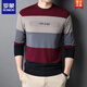 Romon Sweater Knited Sweater Men Spring and Autumn Slayas delgadas Color contrastante Camiseta de manga larga Camisa de base redonda de cuello suelto para hombres de mediana edad y jóvenes 759 Green-verde gris M 105 Sugerencias 100-120Jin [Jin equivale a 0.5 kg]