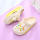 SNOOPY Snoopy Children's Shoes Children's Hole Shoes Boys and Girls Cartoon Sandals Wear Cute Beach Shoes 4977 Beige 35