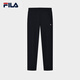 Fila Fila official men's knitted trousers 2025 summer new fashion casual simple basic straight pants men's black-BK L 175/84A/L