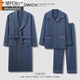 Modal Pajamas Pajamas Autumn e invierno Algodón puro Conjunto de algodón en espesas de aire caliente Mezzanine de color camisón de gran tamaño KK6296-3 piezas Set 3xl [altura 180-185, 165-189Jin [Jin equivale a 0.5 kg]]