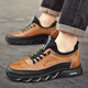 Yinfenglou Sommer große Männerschuhe im Freien für Bergsteiger von Leder ohne Schlupfsportschuhe Freizeit für Herren Arbeiten Schutzarbeit trendy Schuhe XP-AC3881 Schwarz Leder 42