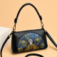 Mu Xiaobai's Spring Fashion Cow Whide Straddle Straddle One-Hoholer Trendy Women's Clutch 2025 Versátil Versátil Simple Bordus Bag Bordus Lotus Peacock de cuero suave hoy para obtener una bolsa de recolección
