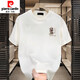 Pierre Cardin 2025 Drachenjahr schwere Baumwolle Kurzschlärm T-Shirt für Jugendliche und Frauen Sommer-Ins Modemarke Street Lose Runde Hals Top White K967 Bafang Lai Cailong Herrenkleidung 2024 Neuem Empfohlen 90-100jin [Jin gleich 0,5 kg] S S