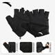 Anta (ANTA) sports gloves, cycling half-finger gloves, warm, shock-absorbing, anti-slip, wear-resistant, iron-pulling equipment fitness training, black M-size