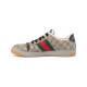 Gucci (Gucci) Nuevos productos, serie de insultos para hombres Zapatos deportivos informales 674530 96GE0 9766 beige ebony double g con cinta roja y verde de flores antiguas 42.5 / marca código original 8.5
