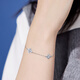 Luk Fu Jewelry Platinum 950 Four-leaf Crocodile Platinum Bracelet Fashion Shiny Bracelet Priced L19P0004DS 5.46 grams (including labor cost 683 yuan)