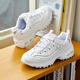 斯凯奇（Skechers）女鞋春季2025新款百搭熊猫鞋时尚潮流运动休闲鞋厚底增高老爹鞋 11979-WSL/白色 35.5