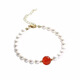 Bracelet chaud Qingdai pour femmes Ins Design 2024 Bracelet de perle polyvalent pour le meilleur ami Bracelet M1049 Bracelet Pearl Red