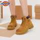 
Dickies women's Martin boots high top fashion couple boots versatile work boots for women yellow women's style-36