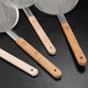 Jinwanfu 28cm stainless steel colander, large fishing spoon, wooden handle, reinforced fence filter, encrypted fine commercial hotel