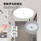 Jinggong LED voice-activated sensor wick ceiling lamp circular energy-saving retrofit lamp panel light source module without punching magnet adsorption 24W white light