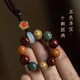 Beiyipin teléfono móvil Lanyard Duobao Bodhi Estilo antiguo Cadena de telefonía móvil Pendiente Cordillero Año de dedo corto Hebilla Anti-Mohina Móvil Decoración colgante de la cadena de telefonía de teléfono móvil Cadera de telefonía de teléfono móvil para la perfección de la suerte