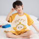 Taiyi Real Boy Pyjamas Sommer kurzärmelig mittelgroße Kinder-Kinder-Jugendliche 2025 neue Baumwollkleidung für Kinder [100% reine Baumwolle] YM-695 Huanglong 140 [16 Größen] Empfohlene Höhe 133-143 cm