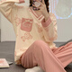 Pijama modal para mujeres en primavera y otoño, pantalones largos coreanos, trajes de dibujos animados para ropa para al aire libre de verano