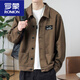 Romonjacke Herren Frühling und Herbst 2025 Neues Hemd Revers Herbst Herren Work Jacke Frühherbst-Jacke Top [Upgrade-Version] K1883 Black M [Empfohlen 90-120 Jin [Jin ist gleich 0,5 kg]]