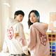 Anta (ANTA) hooded sweatshirt, the same style as men and women couples 2025 autumn new couple loose long-sleeved top 172528701 C3892 gray flower gray-1 S