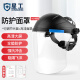 Escudo de la cara protectora de Xinggong, resistencia al impacto, resistencia a las salpicaduras químicas, resistencia al humo del aceite, una máscara transparente montada en la cabeza XGH693