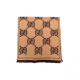 Gucci (GUCCI) European and American wool velvet scarf couple styles for men and women to give gifts for boyfriend and girlfriend during holidays Brown 598993-3GC15-9764