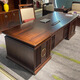 Aosenmingxin Chinese solid wood office desk and chair boss table ebony wood general manager office chairman high-end executive desk 2.4 meters boss table