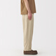 
MUJI men's twill straight pants men's long pants casual pants spring men's clothing AE0Z3C5S Beige L (175/88A)
